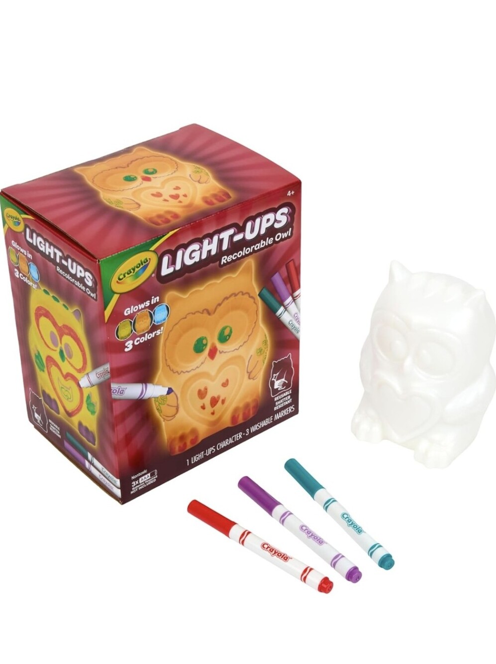 Crayola Light-Ups Colorable Owl Night Light - White
